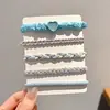 Diadema elástica azul para mujer, liga para coleta alta, nuevo modelo 2026, alta elasticidad, duradera, no daña el cabello, accesorio para el cabello