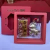 Pingente de Pônei Dourado do Ano do Cavalo, Fique Rico Instantaneamente, Corrente para Celular, Chaveiro, Presente de Ano Novo, Conjunto com Caixa de Presente, Lembrança Cultural e Criativa