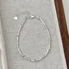 Pulsera de Piedras Naturales y Plata Quebrada Más Vendida de Xiaohongshu para Mujer Plata de Ley S925 Nuevo Estilo Chino Moda Versátil Joyería de Mano