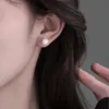 Brincos Assimétricos com Pino de Prata 925, Modernos e Versáteis, Brincos Simples e Únicos no Estilo Coreano, Brincos com Franjas da Moda para Mulheres