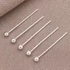 Alfinetes em formato de T, alfinetes em formato de 9, alfinetes com cabeça redonda, banhados a ouro 18K em cobre, materiais para atacado para acessórios de joias artesanais DIY com contas