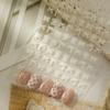 Pegatinas de papel con forma de hormiga YITU, línea de arco, para uñas, con adhesivo en blanco y negro, sencillas pegatinas decorativas para uñas YT488
