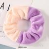 Estilo Coreano Nuevo Accesorio para el Cabello de Celebridad de Internet Anillo para el Cabello de Intestino Grueso Simple de Costura Bicolor para Mujer Banda Elástica para el Cabello de Cola de Caballo de Felpa Combinable
