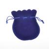 Venta al por mayor del fabricante En stock Cierre de cordón Cierre de cordón Bolsas pequeñas de terciopelo para joyería, Se pueden imprimir con logotipo
