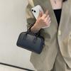 Sansan Nova Tendência Estilo Influenciador Moda Padrão Lichia Escura Design Mini Bowling Bolsa de Mão Bolsa Transversal para Jovens
