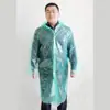 54 Concertos Leve Adulto Pe Capa de Chuva Descartável Impermeável Peça Única com Capuz Viagem Ponto Portátil Botão de Pressão
