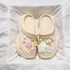 Zapatos Transpirables con Agujeros para Mujer Ropa Exterior 2024 Verano Eva Dung Sense Plataforma Sandalias de Playa Antiolor con Aumento de Altura Chanclas con Agujeros