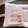 Pinza Grande para Cabello Estilo Coreano, Juvenil, Color Caramelo, Fruta, Pinza Dulce de Guisante Pintada en Spray, Accesorio para el Cabello, Pinza para Flequillo Primavera y Verano