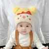 Bonito Suéter Gorro para Bebé para Otoño e Invierno, Cálido Festivo Grueso de Lana Tejida Gorro para Proteger las Orejas para Niños y Niñas
