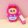 Cartera pequeña Labubu para niños de silicona, pequeño regalo, llavero, colgante, lindo regalito para máquina de garra, en stock