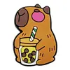 Novos Encantos para Sapatos de Furo Capivara, Clipes de Sapato Cartoon de Capivara Fofos, Acessórios para Sapatos de Borracha Macia PVC, Decorações de Sapato DIY