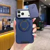 Adecuado para iPhone 18 Pro Max, funda de teléfono con soporte magnético mate, funda protectora anti-caídas de cobertura total Apple 17