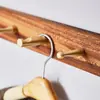 Gancho Pequeño de Latón Macizo Montado en la Pared para Entrada Estilo Nórdico para Baño Armario Gancho Creativo para Toalla Gancho Individual para Baño