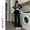 Jeans Retro de Pierna Recta Ajustada con Forro de Polar para Mujer, Nuevo Estilo Otoño e Invierno 2025, Cubre Cadera, Adelgazantes, Caída Suelta, Pantalones Anchos Cálidos