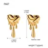 Brincos de aço inoxidável transfronteiriços Europa e Estados Unidos femininos alto senso estilo ins design de nicho galvanoplastia brincos de ouro 18K brincos atacado
