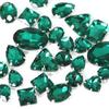 Suprimento transfronteiriço misto 50 strass garra única vidro costurado à mão garra de garra broca de garra broca DIY vestido de noiva roupa decorativa fivela de cristal