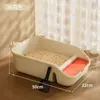 Caixa de Areia Aberta para Gatos Fonte Tamanho Extra Grande Banheiro para Gatos Anti-respingo Anti-carregar Areia Caixa para Fezes de Gatinho Banheiro Atacado