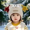 Touca de Bebê Inverno Estilo Coreano Touca de Tricô Fofa e Super Fofa Aconchegante Quente à Prova de Vento Touca de Lã para Meninos e Meninas