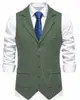 Traje Casual de Chaleco para Hombre Nueva Colección Primavera 2026 Talla Europea Chaleco Retro con Solapa y Cadena para Hombre