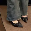 Transmisión y Presentación de Examen de Arte Zapatos de Tacón Alto Color Marfil para Mujer con Tacón de Aguja Primavera 2025 Punta Fina Ropa de Trabajo Cómoda Zapatos Profesionales