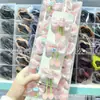 Pinza para el pelo con lazo de encaje rosa de cerezo, estilo coreano, lindo gato Kt, pasador para bebé, pinza para flequillo de niña pequeña