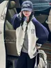 Chaqueta de béisbol para niñas, estilo primavera y otoño, nuevo modelo 2026, con bloques de color y bordado de letras, chaqueta casual estilo coreano para niños mayores