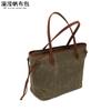 Casual óleo de cera lona bolsa feminina ombro mensageiro saco de compras saco de armazenamento saco transbordamento fábrica vendas diretas