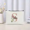 Bolsa de Maquiagem Floral Carta Casamento Presente para Madrinha Organizador de Cosméticos de Viagem Bolsa Lateral Estojo para Lápis Feminino Carteira