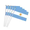 Copa Mundial 2026 EE.UU.-México-Canadá Argentina Accesorios para Animar Bandera para Agitar Mano Ventilador Bufanda Cubierta para Coche Cubierta para Espejo de Coche Bandera para Coche