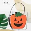 Canasta de dulces de fieltro para Halloween, accesorio con tema de fantasma, bolsa de mano, bolsa de fieltro colorida, decoración de calabaza, bolsa para dulces, venta al por mayor