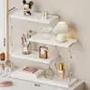 Rack de Armazenamento de Bancada de Banheiro de Alta Qualidade para Produtos de Skincare, Caixa de Armazenamento de Cosméticos de Mesa, Armário com Porta-Copos de Acrílico