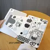 Funda de Cuadros con Miffy de Lunares para iPad 11/9ª Generación, Air7/6, Lindo Estilo Coreano Giratorio de 10 pulgadas