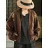 Chaqueta Corta Vintage de Manga Larga y Cuello en V para Mujer, de Algodón y Lino, Nuevo Estilo Primavera y Otoño, Versátil con Intrincado Diseño de Bordado