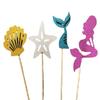 Amazon Nueva Decoración Fiesta de Cumpleaños Traje de Sirena Suministros Mantel de Sirena Tarjeta para Pastel Caja de Dulces