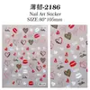 Nuevas pegatinas de arte de uñas en relieve papelería japonesa popular pegatinas de uñas tridimensionales pegatinas de joyería de arte de uñas con grafitis lindos