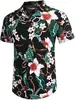 Nueva Camisa Casual Holgada Estilo Hawaiano con Estampado Floral Juvenil