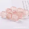 10*10mm Flor de Pegamento Amarillo Transparente Cubo de Azúcar Cuentas Sueltas Pulsera DIY Collar Accesorios de Joyería Productos Semiacabados Venta al por Mayor