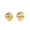 Brincos Europeus e Americanos Transfronteiriços Novos com Textura em Forma de C, Cobre Moda Personalidade Nicho Design Brincos Retrô Joias Femininas