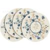 TEMU Mantel Redondo Explosivo de Primavera Patrón de Flores Lavanda Material de Lino Mantel Decorativo Americano de Primavera
