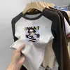Camiseta de manga larga cálida con bloques de color, cuello redondo, para niños de tamaño mediano a grande, Otoño/Invierno 2026, top básico versátil casual para niñas