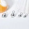 Venta al por mayor de fábrica Collar Pulsera Colgante de Cuentas Redondas Brillantes de Acero Inoxidable Materiales para Manualidades DIY Fabricación de Pendientes Cuentas de Frijol