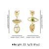 13478 Ojo de Diablo Pendientes de Personalidad Exagerada con Pedrería Pendientes Largos Vintage con Borlas