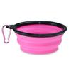 Fivela moldura preta silicone gato e cachorro tigela cachorro petisco tigela portátil ao ar livre dobrável pet tigela cachorro comida conjunto Atacado