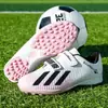 Chuteiras de futebol masculinas, chuteiras de futebol infantis com velcro para estudantes, chuteiras de treino com travas TF, chuteiras de futebol infantis