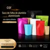 Sacos metalizados coloridos tipo stand-up auto-selantes, saquinhos de chá, sacos para embalagem de alimentos de café, sacos para ração de gato e cachorro, sacos stand-up para iscas