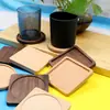 En stock posavasos de madera creativo posavasos de madera para taza de té ceremonia del té japonés alfombrilla aislante de haya alfombrilla de nogal posavasos de café