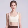 Roupa de yoga Yuhuasha macia e agradável à pele, com toque de nuvem, costas bonitas em formato U, não precisa usar sutiã, regata esportiva atacado direto da fábrica