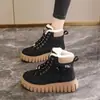 Botas de Nieve para Mujer 2026 Invierno Nuevo Estilo de Moda Acolchadas con Felpa Gruesa Zapatos Panera Plataforma de Moda Suela Botas Cortas Cálidas Zapatos de Algodón