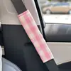 Capa de Ombro para Cinto de Segurança de Carro Xadrez Casual Capa de Ombro para Carro Tecido de Alta Qualidade Anti-Desgaste Suprimentos para Interior de Carro