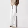 Pantalones de chándal pesados estilo americano con tres rayas para mujer, nueva marca de moda verano 2026, pantalones deportivos largos de corte holgado, pantalones casuales de pierna ancha